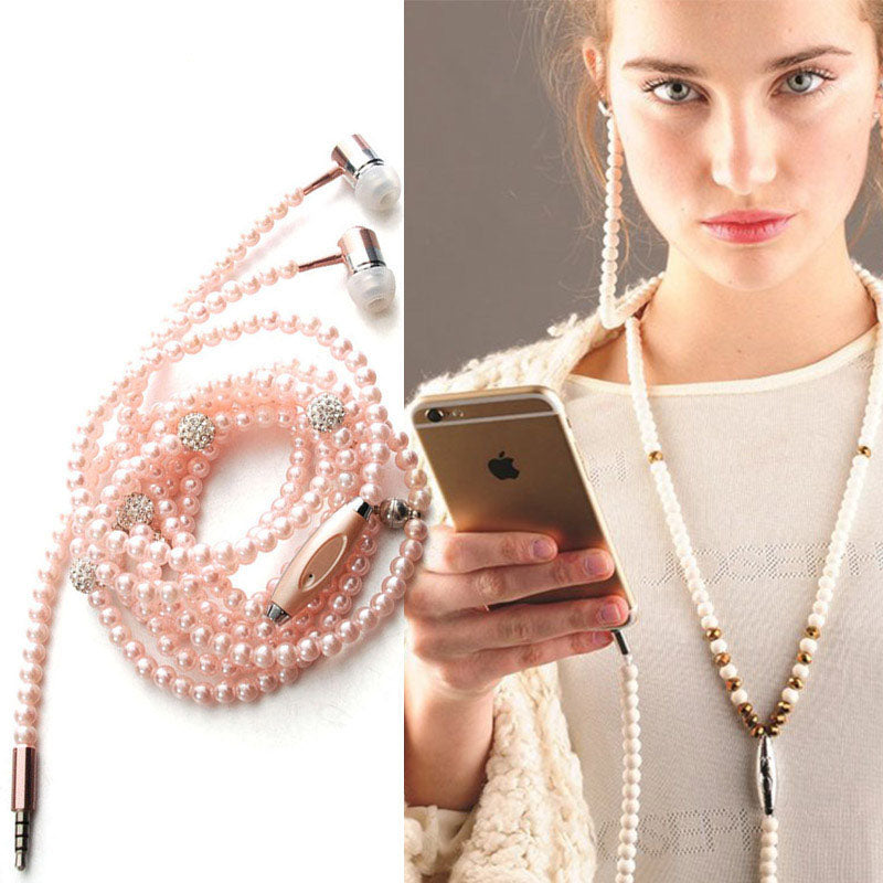 Pearl Necklace Earphone